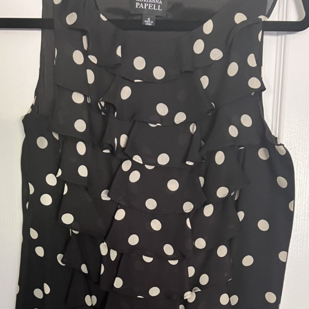 Black with white polka dot dress
